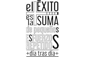 Docliick® Vinilos de pared decorativo con frase decorativa motivadora "EL ÉXITO ES LA SUMA.." Pegatinas decorativas pared. Decoración casa Docliick DC-19145