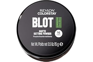 Revlon ColorStay Blot Face Powder, poudre matifiante, flouteur et absorbante de sébum, poudre fixatrice, absorbe le sébum, floute les imperfections et réduit l’apparence des pores, 14 g.