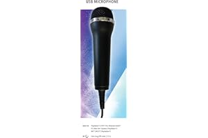 RAVENSCOURT Mikrofon für Karaoke Games (Lets Sing, Voice of Germany, SingStar etc.) für PlayStation (PS3, PS4, PS4 Pro), Nintendo (Switch, Wii U, Wii), XBOX One (OneX, OneS) + PC- 1er Set universal USB Mikrofon