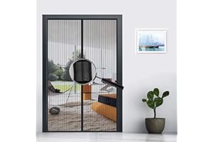 P0ENGXIN Mosquitera Magnética, Versión Mejorada en 2021 Cortina Mosquitera Magnética Puertas Cierra Automáticamente, Fácil de Instalar Adecuado para Todas Puertas y Ventanas