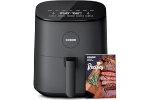 COSORI Air Fryer 4.7L, 9-in-1 Compact Air Fryers Oven, 130+ Recipes(Cookbook & Online), Max 230℃ Setting, Digital Tempered Glass Display, Quiet, 4 Portions, Non-Stick, Dishwasher Safe, 1500W
