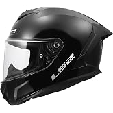 LS2, RAPID III Solid Gloss Full Face Motorcycle Helmet Black, S