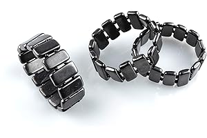 KASHU SN NATURSTEIN UG - Pulsera Shungit Luna Oscura | Gema y Piedra Curativa de Carelia - 3 Unidades