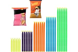 YGKYMVW Verschlussklammern für Beutel, 30 Stück Tütenclips Verschlussclips 9/12.5/18.5/22.5/28.5cm Bag Sealer Sticks Küche Dichtungsclip Beutelclips, Feuchtigkeitsbeständig und Wiederverwendbar