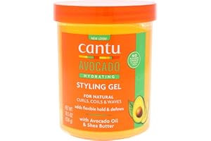 CANTU AVOCADO HYDRATING GEL FLEXIBLE HOLD - emolientowy żel stylizujący do włosów z olejem awokado i masłem shea