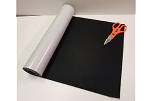 FABLON 3 Metre's x 450mm Wide roll of Black Sticky Back SELF Adhesive Felt/Baize NOT Folded Sent in A ROLL
