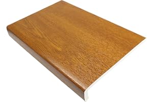 EUROCELL 200mm Golden Oak UPVC Window Board/Cill Cover 1.25m Long 9mm Thick Plastic Window Sill Capping