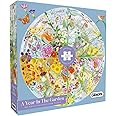 A Year in the Garden Circular | 500 Piece Circular Jigsaw | Nature Seasons Puzzle | Sustainable Jigsaw Puzzle for Adults | Premium 100% Recycled Board | Great Gift for Adults | Gibsons Games
