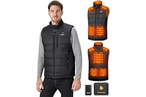 Sevdiea Heizweste Herren mit Powerbank 16000mAh 7,4V Enthalten, Hilpert Beheizte Weste, Wärmeweste mit Akku Wiederaufladbar