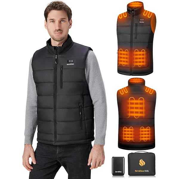Gilet Chauffant Cubovie Avec Batterie - 13 Zones De Chaleur - 3 Températures Réglables - USB - Homme