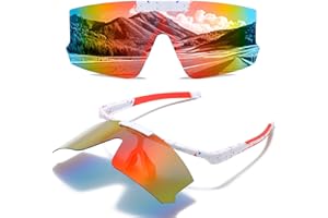 Cleoxyge Verspiegelt Polarisierte Fahrradbrille Herren Damen Schnelle Brille Sonnenbrille,UV400 Schutz Sportbrille Für Angeln Radfahren MTB Rennrad Fahren