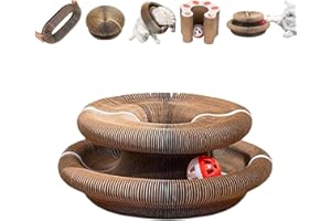 DENGFEN Kitty Curls Jouet pour chat Kitty Kurls Marlene, griffoir en accordéon pliable en accordéon pour chat d'intérieur (1 pièce)