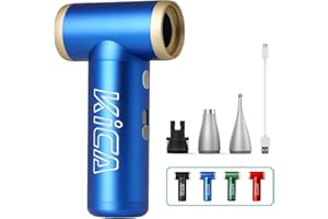Kica JetFan 2S elektryczna dmuchawa do kurzu z metalu – 117 000 obr./min, mini Air Duster z bezstopniową regulacją i przyciskiem turbo, przenośny sprężone powietrze do komputera, samochodu, biura,