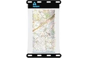 Aquapac Waterproof Map Holder While Outdoors or Hiking - Clear Plastic Case for Kayaking and a Waterproof Bag for Camping Accessories - Large 30x30cm