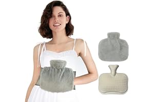 Bouillotte eau Chaude 3 en 1 avec Ceinture, Fythao 1L Bouillotte Peluche avec Housse en Douce, Bouillotte Regles Douloureuses pour Épaule, Dos, Ventre, Taille Chaud, Soulage Douleurs Menstruelles