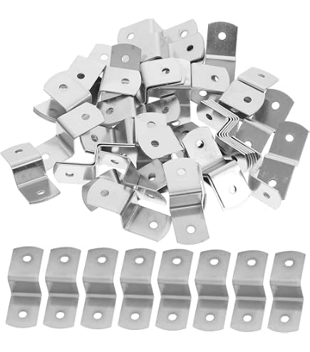 Sourcing Map 30 Clip A Z Per Tela E Cornici - Staffe Di Montaggio Offset Con Viti, Colore Argento, 24x13mm