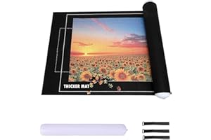 Celawork Jigsaw Puzzle Storage Mat for 2000pcs, Felt, Black, 80 x 120 cm, 12+ Years, 1 Set, 1 Item, 2000 Pieces, 1 Pack, 2000 Count, Intermediate, Puzzles