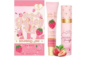 MAGGIDEA Lip Conditioner & Lip Oil Set, Moisturizing Lip Care Duo Set, Hydrating and Nourishing Treatment for Chapped & Dry Lips, Natural Lip Gloss Balm, Overnight Repair Gift Set for Teenage Girls