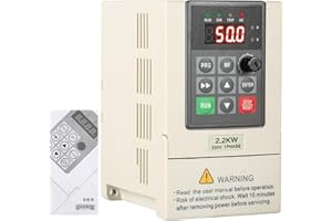 DEWIN Frequenzumrichter, 2,2 kW VFD Frequenzumrichter Einphasiger Eingang 1 phasen Ausgang Drehzahlregler zur Motordrehzahlregelung 220 V