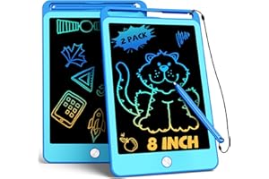 TEKFUN 2 Pack 8,5 Pollici Tavoletta Grafica,LCD Lavagna Cancellabile Bambini,giocattoli educativi per bambini,regalo di compleanno per Ragazzi e bambine da 3 4 5 6 7 anni.
