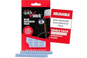 quick stick Blue Adhesive Tack, Multisurface Bluetack, Blue Tack for Walls No Mark, Multipurpose Reusable Bluetac for Home, Office & School, Clean & Easy to Use in DIY Projects