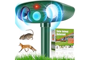 GADSDEN AND CULPEPER Ultrasonic Cat Repellent for Garden – Solar Fox Repellent for Gardens, Waterproof Cat Scarer with PIR Motion Sensor & LED Flash, Cat Deterrent for Garden UK