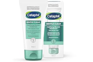 Cetaphil Gentle Clear Mattifying Blemish Face Moisturiser, Face Cream, Hydrates Skin and Clears breakouts, with Salicylic Acid for Sensitive Skin