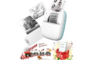 Supfoto C9 Inkless Printer Portable Thermal Printer Bluetooth Wireless Portable Phone Printer, Small Instant Pocket Printer Compatible with iOS&Android, iPhone for Anatomy Picture, Children DIY Blue