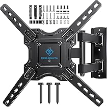 Staffa Parete TV Orientabile 14-32 Pollici | Supporto Inclinabile E Girevole 360° | Braccio Estensibile 32cm Per TV Fino A 11,5kg