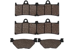 Cyleto Front and Rear Brake Pads for YAMAHA TDM 900 TDM900 2002-2010 FJR 1300 2001-2004 XV 1700 2003-2005 XV 1900 A Midnight Star 2006-2012