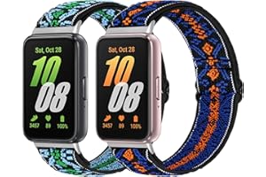 enkic Elastische Armband Kompatibel mit Samsung Galaxy Fit 3, Dehnbare Nylon Sport Ersatzarmband Verstellbare Solo Loop Uhrenarmband für Samsung Galaxy Fit 3 Armband Damen Herren