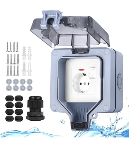 Tuinstopcontact Voor Buiten IP66 Waterdicht Met USB-poorten, Aan De Muur Gemonteerd Weerbestendig Stopcontact Voor Terras En Buitengebruik