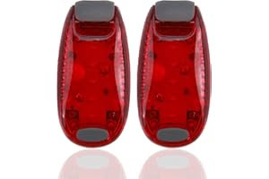 HIOIP LED Safety Lights (2 Pack), Clip on Flashing Strobe Bright Light Bike Tail light LED Flashing Light Bicycle Strobe 3 Flashing Mode High Visibility for Running Walking Cycling Kids Dogs Helmet
