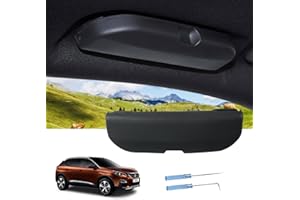 LUWU Compatible avec Peugeot 308 SW 3008 508 5008 208 2008/Citroen C5X C4 C5 Support Lunettes de Soleil pour Voiture Support de Soleil Support de Lunettes de Soleil Étui de Rangement Accessoires
