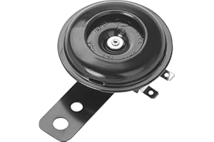 Flaconi Motorcycle Horn, 12V 105DBt, Black Iron, Universal for Motorcycles, Scooters, ATVs