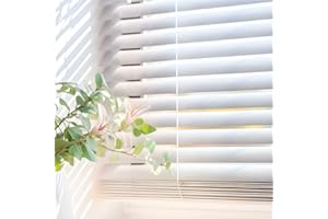 Persianas Venecianas de Vinilo PVC con cordón autobloqueo, Soportes Ocultos y Fácil Instalación Montaje en Pared o Techo. Persiana Veneciana y estores enrollables STORESDECO Blanco 75x160 cm