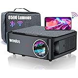 Beamer, Full HD 1080P 8500 Lumen Beamer 5G WiFi Bluetooth Beamer Unterstützung 4K Video, LED Heimkino Video Beamer 300 '' Dis