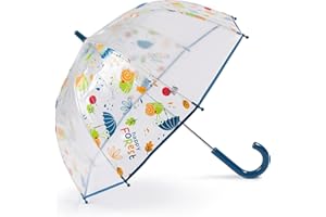 vogue - Paraguas colección XUVA KIDS HAPPY FOREST. Apertura manual. Tejido Transparente. Paraguas con sistema Anti-viento.