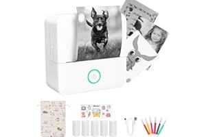 Yuepin Portable Thermal Printer, Bluetooth Thermal Label Printer, Wireless Mini Label Makers Sticker Printer with Multiple Templates for Home, School, Office Organization