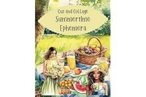 Cut and Collage Summertime Ephemera: Picnics, Flowers, Luaus, Travel, Beautiful Girls, Beach Elements for Scrapbooking, Junk Journals, Mixed Media, ... Trading Cards, School Art Projects and Fun!