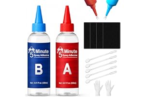 5-minuters epoxilim 250 ml, tvåkomponentslim, snabbhärdande, 2-komponents epoxiharts i transparent, universallim för alla applikationer