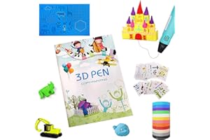 ‎HUANMIN 3d Stift Vorlagen Zubehör, 3D stift vorlagen (40 Muster) starterset zubehör 3D pen filapen 1.75mm PCL Filament 10 Farben 5M für 3D drucker stift（kein Stift）