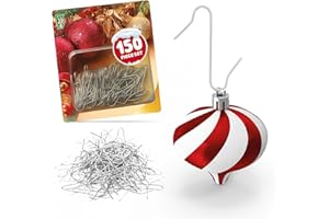 ‎FESTICY Festicy Silberne Weihnachtskugel Aufhänger I 150 Haken für Christbaumkugeln I robuste und stabile Aufhänger für Weihnachtskugeln Aufhänger für Deine Weihnachten Dekoration Kugelaufhänger