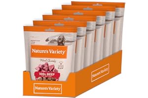 Nature's Variety - Freezed Dried - Cubes de Viande de Bœuf désossée lyophilisées pour Chiens - Boîte de 6 x 50g - Total 300g