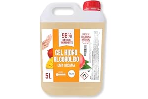 ENJOYCOSMETICS ENJOY COSMETICS | Gel Hidroalcohólico | Aroma Suave a Mango | 70% Alcohol | Con Glicerina Natural | Para el Cuidado de la Piel | 98% Ingredientes Naturales | Ideal para Casa y Comercios | 5000 ml