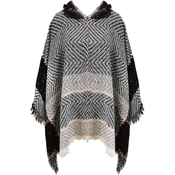 Poncho Invernale Donna - Scialle In Maglia Con Pelliccia - Elegante E Morbido - Foto 8