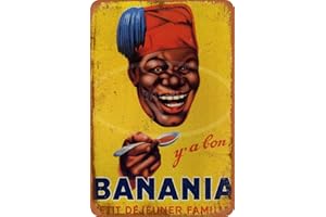 Wild boy BANANIA Petit Dejeuner Familial Ancien Rétro La publicité métal étain Personnage Mur Plaques de Original café Bar Pub Carnaval