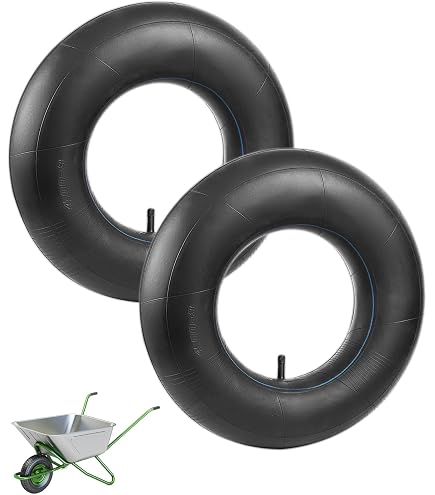 2 Chambres à Air 3,50/4,00-6 Pour Brouette Ou Chariot - Valve TR13, Max 30 PSI - Caoutchouc Résistant Jusqu'à 130kg