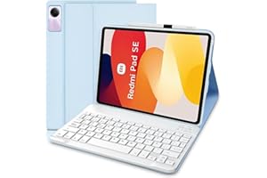 COEZFE Funda Teclado para Xiaomi Redmi Pad SE 11 Pulgadas, Español Ñ Bluetooth Magnético, Smart Funda con Teclado QWERTY para Xiaomi Redmi Pad SE 11 Pulgadas 2023, Azul