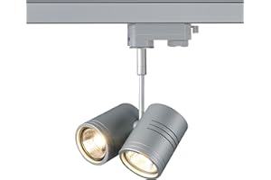 SLV 3-Phase BIMA 2, LED spot, Spotlight, Ceiling, Track System, Interior Lighting / GU10 50W Grey, Aluminium, 50 W